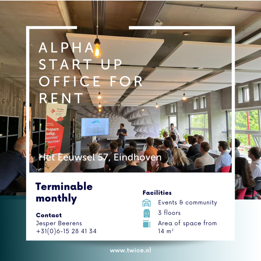 Alpha start up office for rent, Het Eeuwsel 57, Eindhoven
